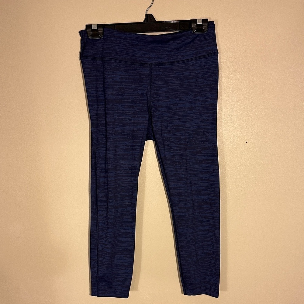 Outdoor Voices Navy Striped Leggings
